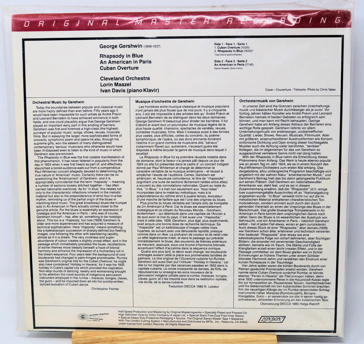 Back cover of a vinyl record with text and branding