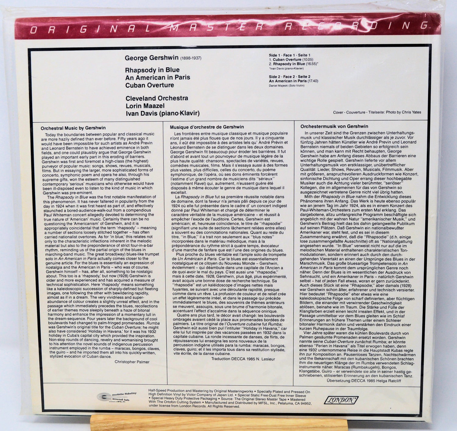 Back cover of a vinyl record with text and branding