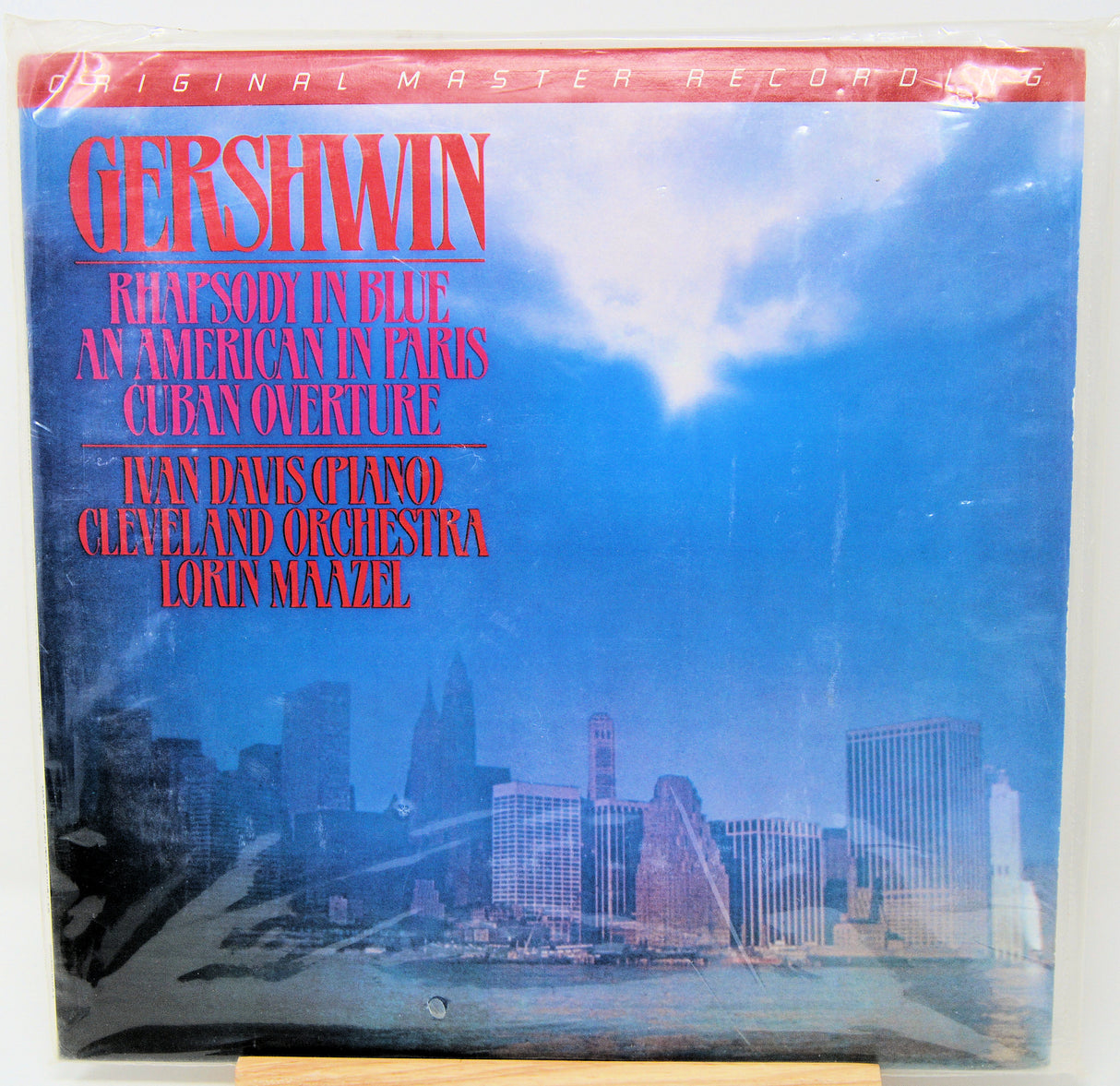 Vinyl record cover with cityscape and Gershwin music title