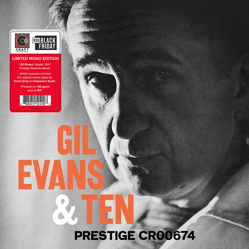 Album cover featuring a close-up of a person with text indicating 'Gil Evans & Ten' and a limited edition label.
