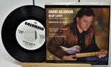 Vinyl record and cover of David Gilmour's 'Blue Light' on a white background