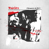 Album cover for 'The Gits' featuring a stylized illustration of people with red and black accents on a white background.