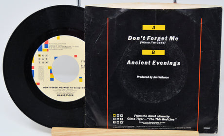 Glass Tiger 7-inch vinyl single with sleeve for Don't Forget Me (When I'm Gone) and Ancient Evenings