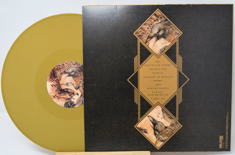 Limited edition gold vinyl LP with illustrated sleeve featuring crows and tracklist