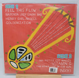 Golden Apollo Stars vinyl record back cover with colorful abstract guitar, stars, and song titles