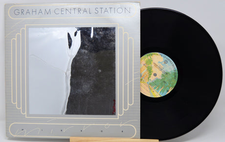 Vinyl record with cover titled 'Graham Central Station' on a white background