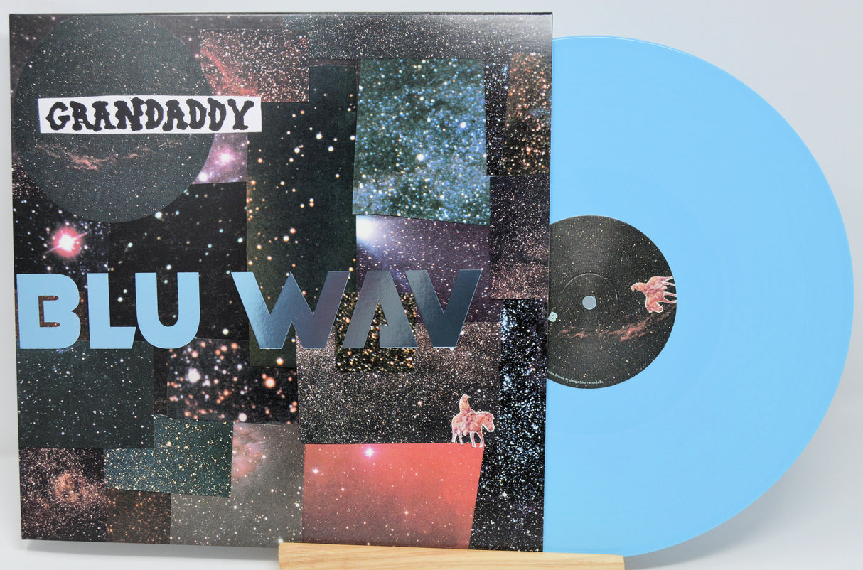Vinyl record with a colorful cover featuring the text 'Grandaddy' and 'Blu Wave'.