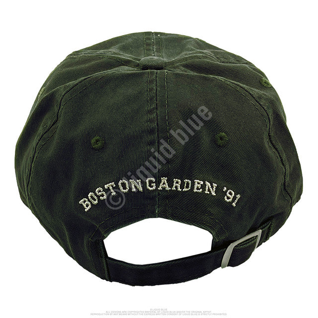 Green cap with 'Boston Garden '91' text on a white background