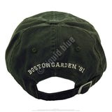 Green cap with 'Boston Garden '91' text on a white background