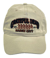 Beige cap with 'Grateful Dead' and 'Radio City' text on a white background