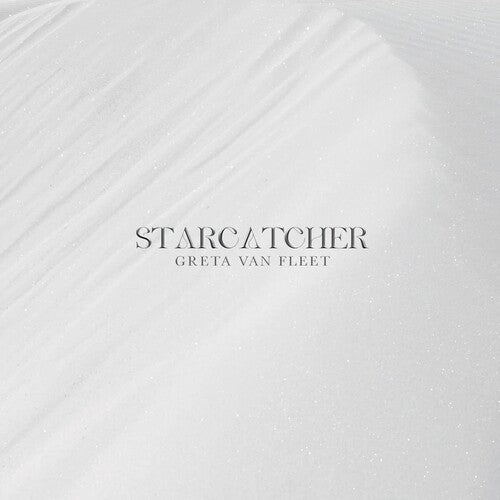 White vinyl record cover for Greta Van Fleet album 'Starcatcher' with the band's name and album title in black text.