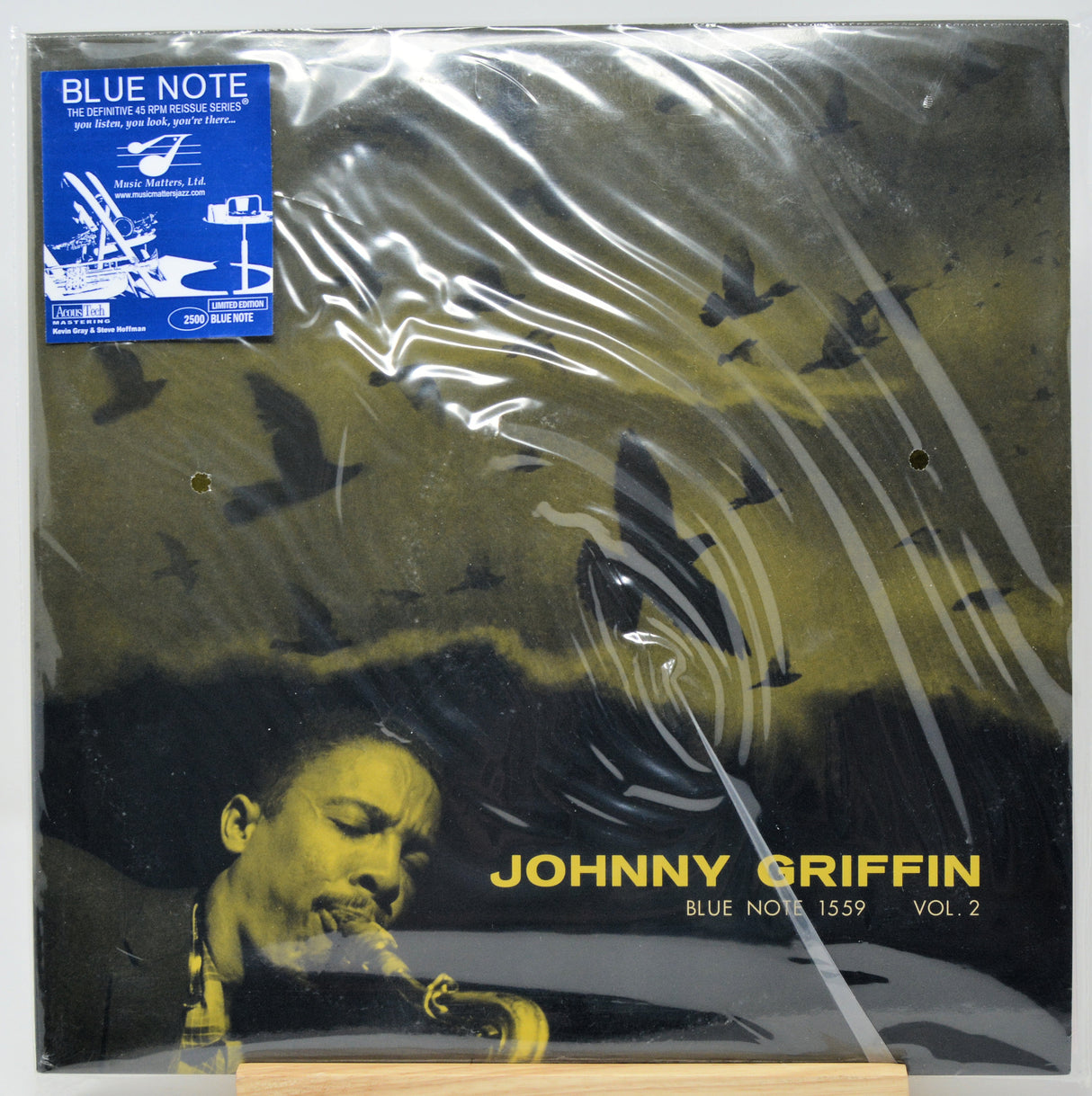 Johnny Griffin 'Blue Note 1559 Vol. 2' vinyl record album in its original shrink wrap, featuring a blue 'Blue Note' sticker in the top-left corner.