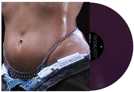 HEAT limited edition purple vinyl record with bold torso cover art