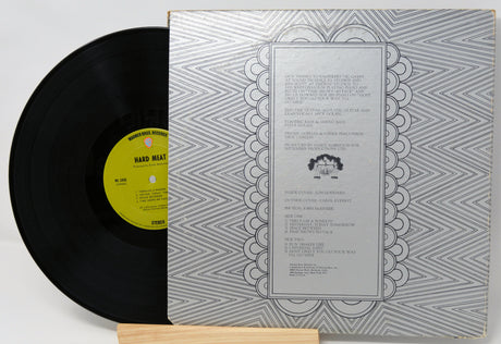 Back cover of Hard Meat vinyl LP showing track list, credits, and partially visible record