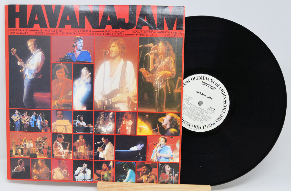 Havana Jam album cover featuring live concert performer collage next to vinyl