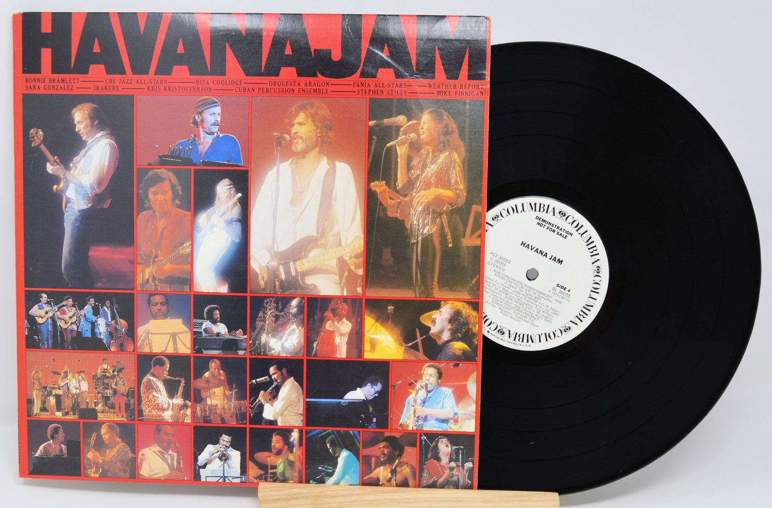 Havana Jam album cover featuring live concert performer collage next to vinyl