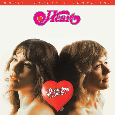 Album cover art for 'Heart' by Dreamboat Annie, featuring two women shown from the back with their heads turned toward each other, a red heart logo in the center, and the text 'MOBILE FIDELITY SOUND LAB' at the top.