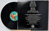 Vinyl record with cover displaying tracklist and artwork
