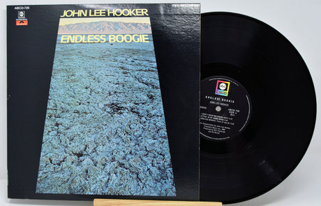 Vinyl record with 'Endless Boogie' by John Lee Hooker on a white background