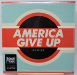 Vinyl record cover for 'America Give Up' by Howler with a red and blue design.