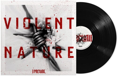 I Prevail Violent Nature vinyl record with striking cover art featuring barbed wire on a flower