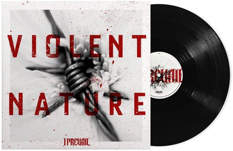I Prevail Violent Nature vinyl record with striking cover art featuring barbed wire on a flower