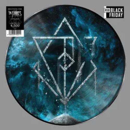 In Flames Lunar Strain limited edition picture disc with geometric logo and cosmic background