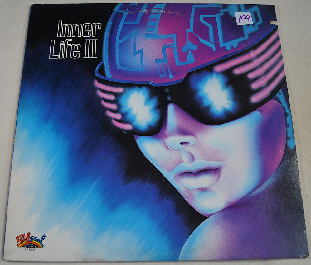 Front cover of Inner Life II album with neon cyber-inspired portrait and title