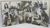 Collage of black and white photos of Hard Meat band members inside the vintage gatefold album cover