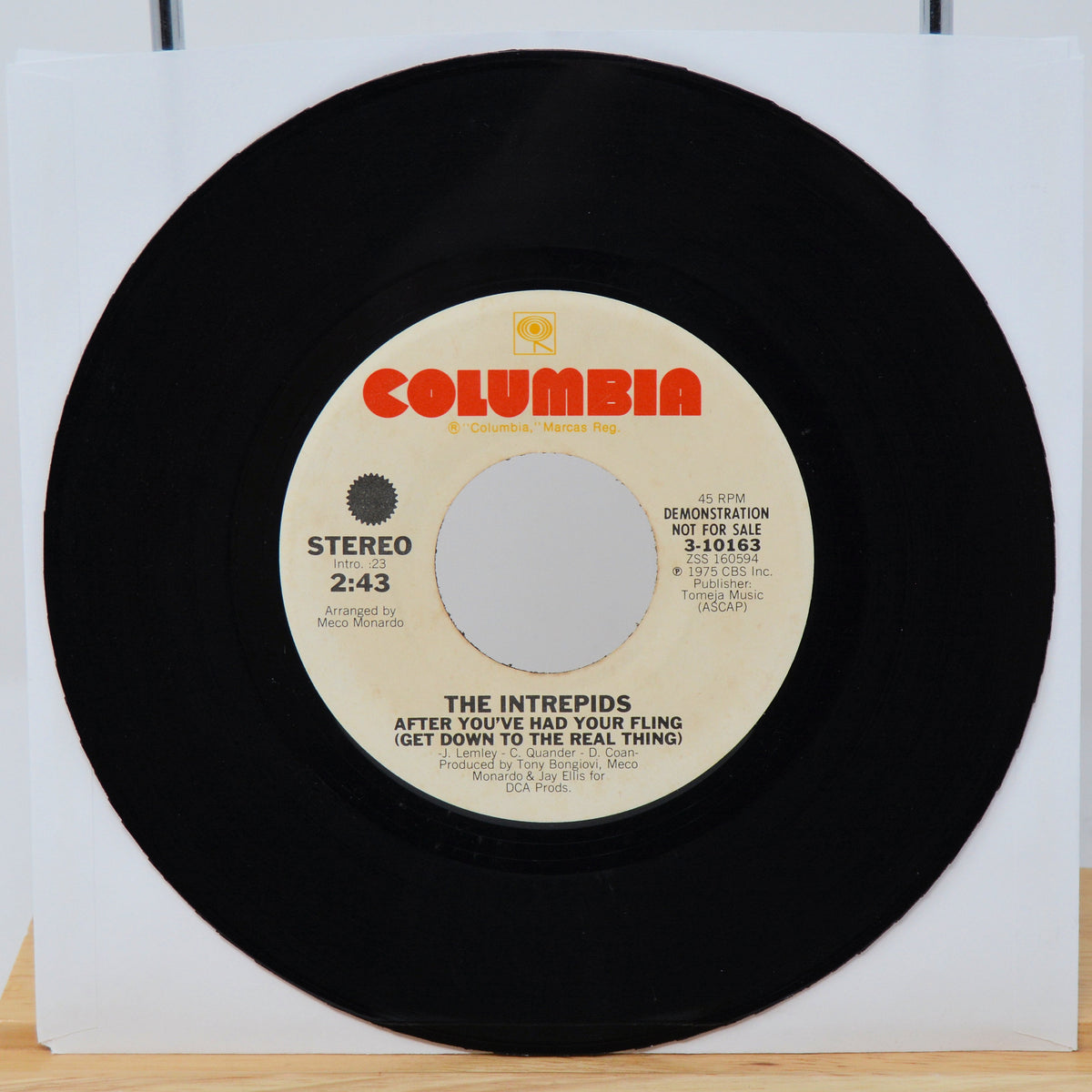 Intrepids - After You've Had Your Fling, Promo 7 Inch Vinyl Record ...
