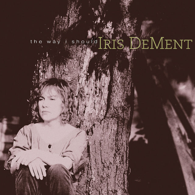 Album cover with a person sitting against a tree, featuring text 'the way i should' and 'Iris Dement'.