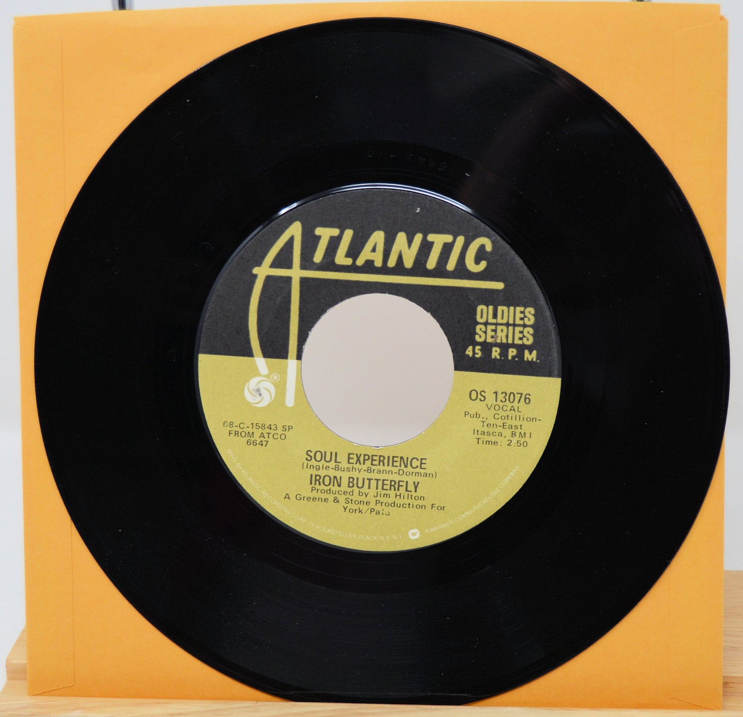 Iron Butterfly Soul Experience 45 RPM Atlantic Oldies Series vinyl record