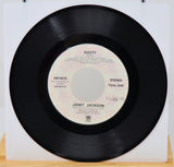 Vinyl record with 'Nasty' by Janet Jackson on a white background