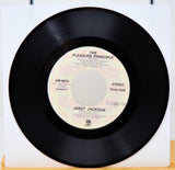 Vinyl record with 'The Pleasure Principle' by Janet Jackson on a white background