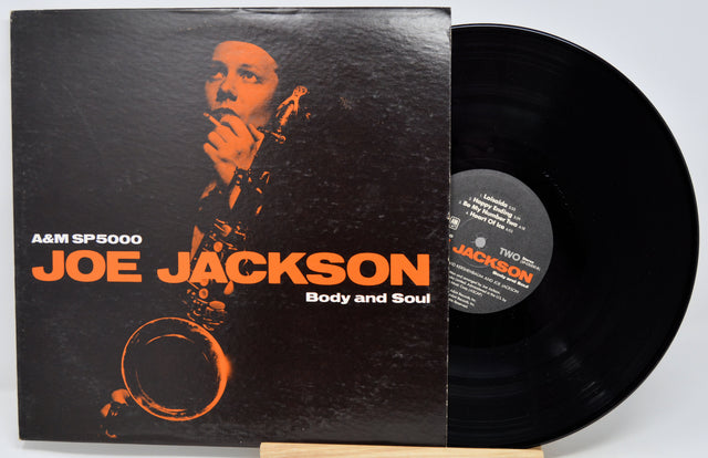 Vinyl record with cover featuring Joe Jackson's 'Body and Soul' on a white background