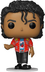 Funko Pop! vinyl figure of a person in a red jacket with a colorful design on a white background