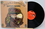 Vinyl record with cover featuring James Brown 'Mutha's Nature' on a white background