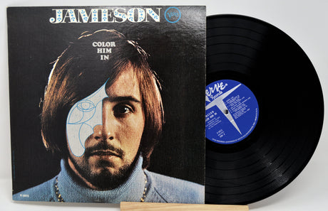 Front cover of Jameson 'Color Him In' vinyl LP with unique face artwork and Verve label record