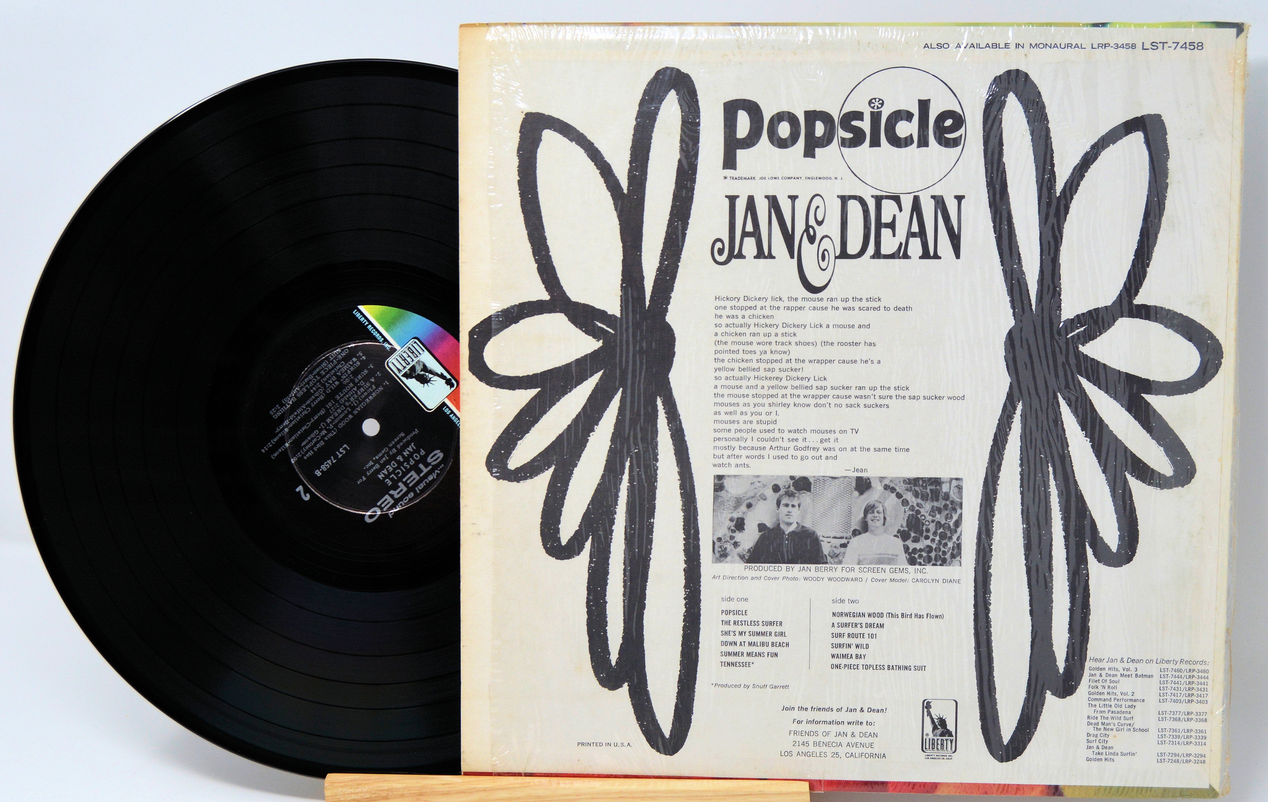 Jan & Dean Popsicle, Vinyl Record Album LP, Liberty LST7458 Joe's