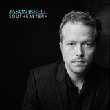 Album cover with a black and white portrait of a man and the text 'Jason Isbell Southeastern' on a dark background.