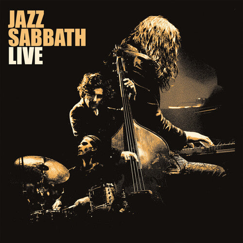 Jazz Sabbath Live album cover featuring musicians playing piano, bass, and drums in sepia tones