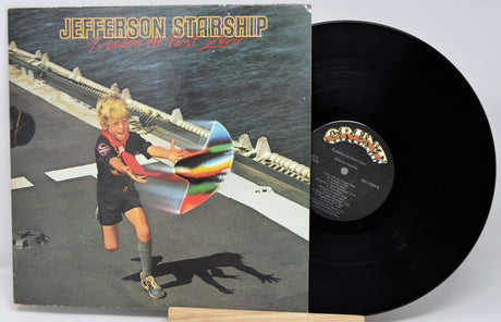 Vinyl record and cover of Jefferson Starship album 'Onward at the Speed of Light'.