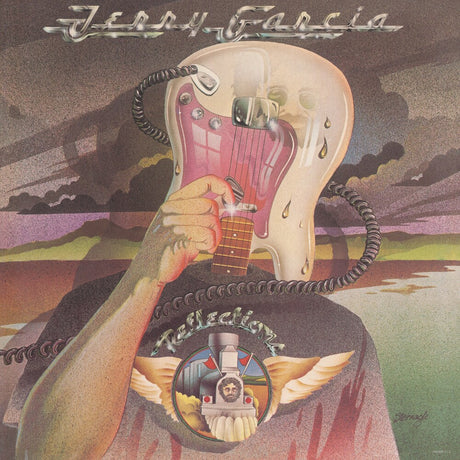 Album cover with a stylized guitar and hand, featuring the text 'Jerry Garcia Reflections'.