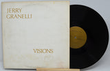 Vinyl record with cover titled 'Visions' by Jerry Granelli on a white background