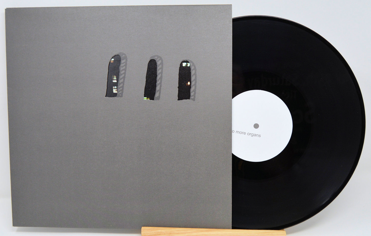 Jim O'Rourke No More Organs vinyl record in unique die-cut grey cover