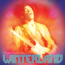 Album cover with Jimi playing guitar  against a colorful background, featuring the text 'The Jimi Hendrix Experience's Winterland'.