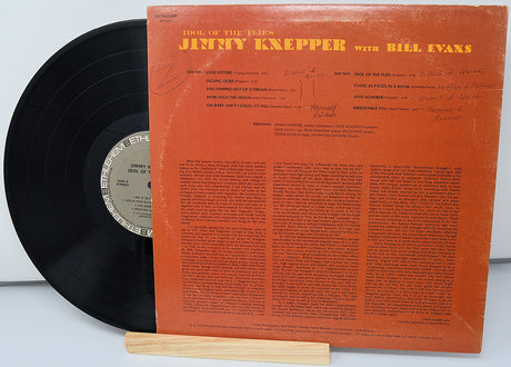 Back cover of Jimmy Knepper Idol of the Flies vinyl LP with track listing and liner notes