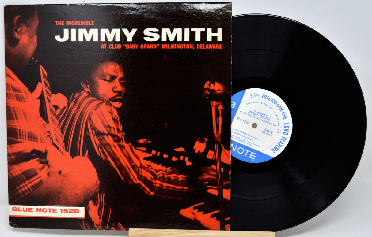Vinyl record with cover featuring Jimmy Smith and Blue Note label