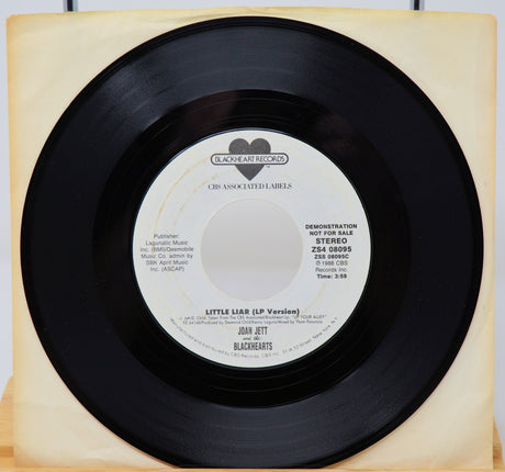 Joan Jett and the Blackhearts Little Liar LP Version promo 45 vinyl record from 1988