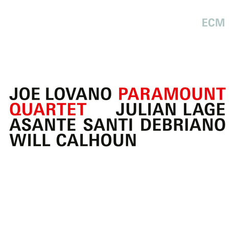 Album cover with names of a jazz quartet on a white background